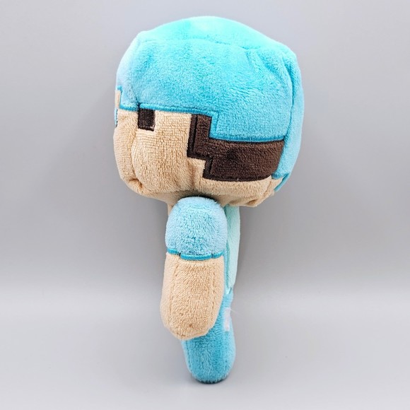 Minecraft Plush 8" Happy Explorer Diamond Steve Blue Stuffed Animal Toy 2018 - Picture 4 of 6